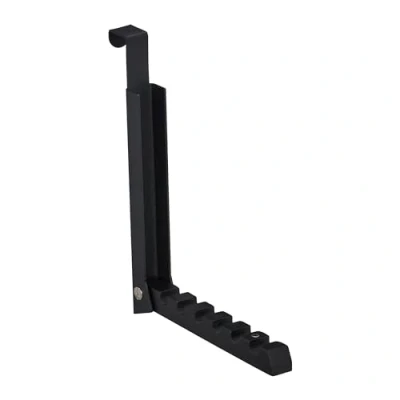 Imagen de Relaxdays Colgador Plegable Puerta de 2 cm Espesor, Gancho con 6 Ranuras Perchas Ropa, Perchero Metal y Madera, Negro, 21 x 2,5 18