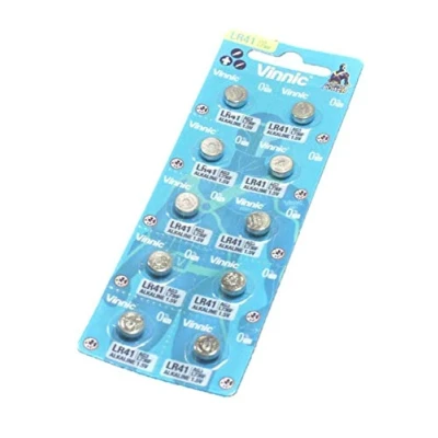 Imagen de Vinnic 10 Pilas alcalinas AG3 de 1,5 V G3 LR41 L736 Larga duración, Unidades, 1 blíster