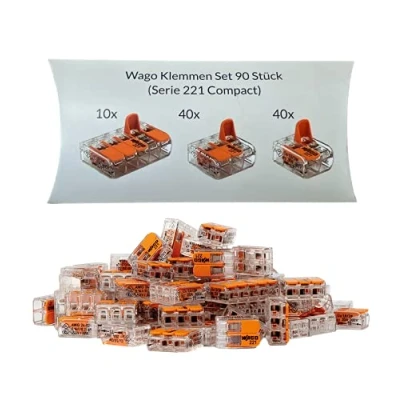 Imagen de Wago Juego de 90 terminales serie 221 Compact 2, 3 y 5 polos 412 413 415