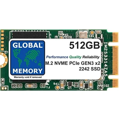 Imagen de GLOBAL MEMORY Unidad de estado sólido (SSD) M.2 2242 PCIe Gen3 x2 NVMe B+M 512 GB para portátiles, ordenadores escritorio, servidores, estaciones trabajo, placas base