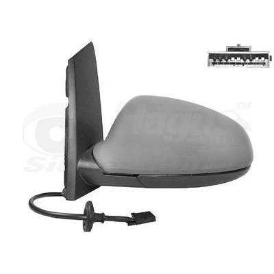 Imagen de espejo retrovisor Van Wezel 3749807 izquierda imprimado completo, asférico, para ajuste elect. espejo, calefactable OPEL: Astra J Hatchback