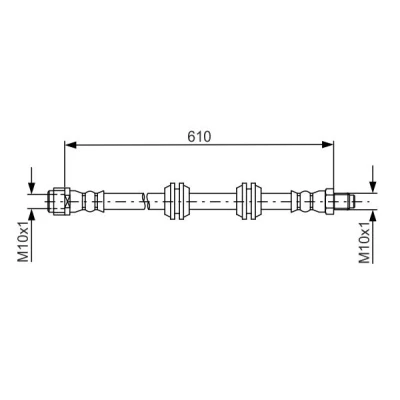 Imagen de BOSCH 1 987 481 744 Latiguillos de Freno 610 MERCEDES BENZ: Clase ML