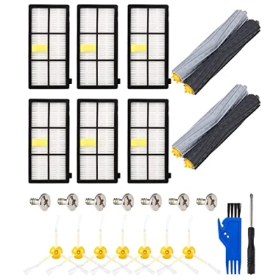 Imagen de Jissta Kit Recambios Cepillos para iRobot Roomba Serie 800 900, Accesorios Repuestos Compatible con 896 895 890 880 870 871 960 976 990 981 980, 2 de Rodillos,6 Filtros,7 Laterales