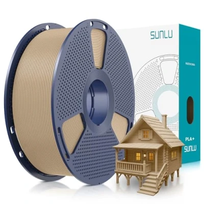 Imagen de SUNLU Filamento PLA+ 1.75 mm, para impresora 3d PLA Plus 1KG，Mejora de la resistencia,Neatly Wound, impresión PLA+, Precisión dimensional +/ 0.02mm, Color madera