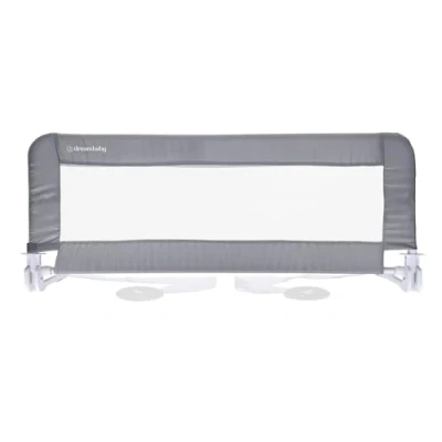 Imagen de Dreambaby Prague Barrera de Seguridad Plegable y portátil para niños pequeños, se Adapta a colchones tamaño Individual King con Bases Cama Planas, 110 cm Ancho x 45,5 Alto, Color