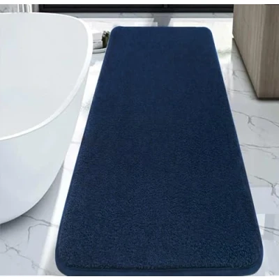 Imagen de Rururug tapete de baño Grande 50 x 120 cm, Antideslizante para el Suelo del baño, Absorbente Microfibra, Color Azul Marino
