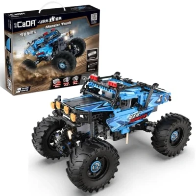Imagen de Cada Monster Truck 4x4 Todoterreno de Color Azul Set construcción con R/C y Control por App 699 Piezas 6+ (DeQube 927DE61008)