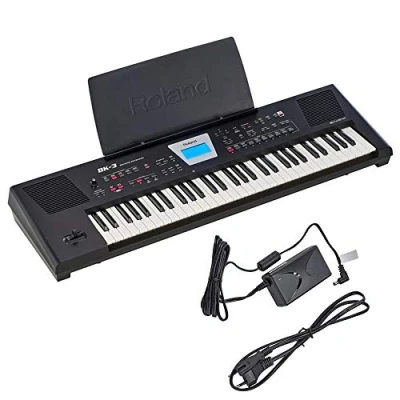 Imagen de Teclado de acompañamiento Roland BK 3 — autónomo y portátil con sistema sonido integrado, negro