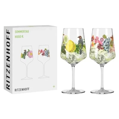 Imagen de RITZENHOFF 2931019 Vaso para aperitivos (500 ml, serie Sommertau Diseño de pájaros, flores)