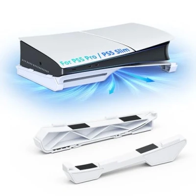 Imagen de NexiGo PS5 Slim de Soporte Horizontal [Diseño Minimalista], Base para Slim, Compatible con Las ediciones Disco y Digital Playstation 5 Blanco