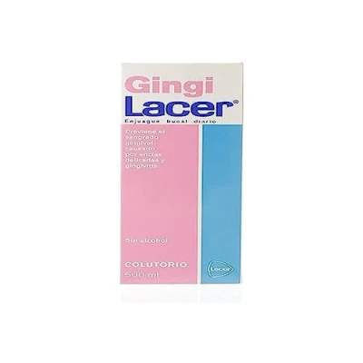 Imagen de LACER Gingilacer Colutorio, Líquido, Negro, Menta Fresca, 500 ml, sin alcohol y clorhexedrina
