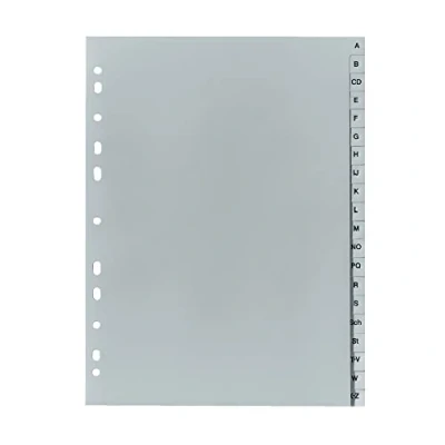 Imagen de Herlitz 10843522 Separadores alfabéticos con índice (A Z, A4, 21 x 29.7 cm, PP eurolochung)