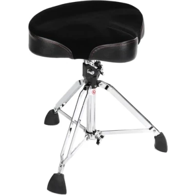 Imagen de Gibraltar Drum Stool, 9000 Series Stool Pro Series, 9608M (diámetro: 32cm, material Cordura, Super Lock, eje giratorio para ajuste de altura, pies goma &#039;Super Foot&#039;)