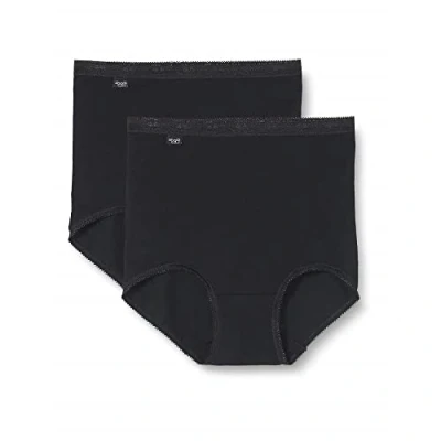 Imagen de sloggi Basic+ Maxi 2P, Slip, Mujer, Negro (Black), 50
