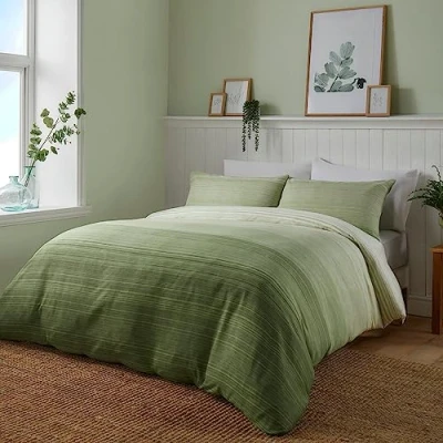 Imagen de Fusion Fairhaven Juego de Funda nórdica Tamaño Cama Individual en Color Verde
