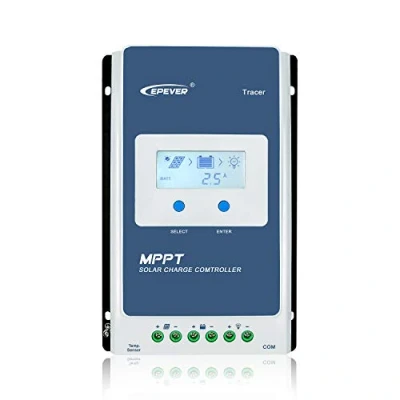 Imagen de Regulador de carga MPPT EPEVER 20A, 12V/24V Auto, Max PV 100V, panel solar 260W/520W masa negativa para batería Plomo Litio (MPPT 20A)
