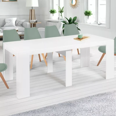Imagen de IDMarket Mesa consola extensible Orlando para 10 personas, 235 cm, madera, color blanco