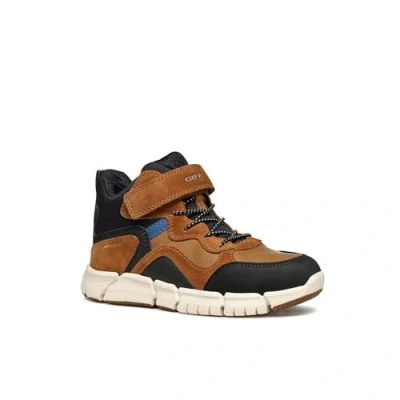 Imagen de Geox Flexyper BOY ABX Botines con cordones para niños, Talla: 38, Light brown/black Zapatos
