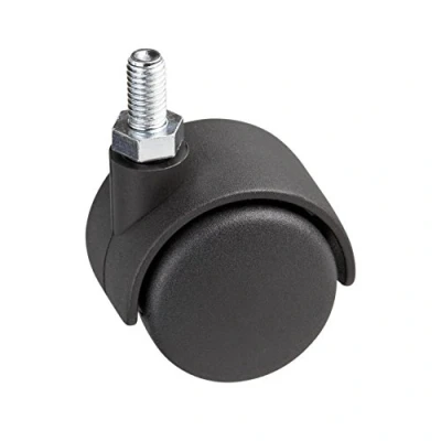 Imagen de Rueda doble Meister con tornillo, de plástico, superficie dura, rodamiento liso, para transporte, muebles o contenedores, adecuada parquet, 800150