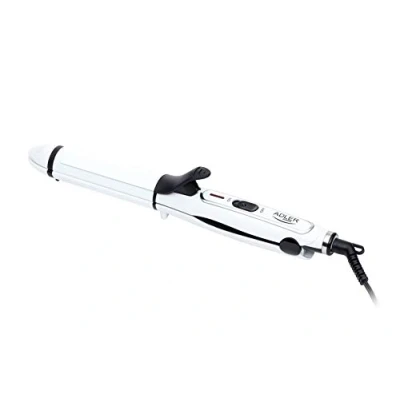 Imagen de ADLER AD2104 Plancha de Pelo Rizador Tenacillas 2 en 1, Placas con Revestimiento Cerámico, Calentamiento Rápido, Distribución Uniforme Temperatura, Peinado Profesional, Blanca 50W