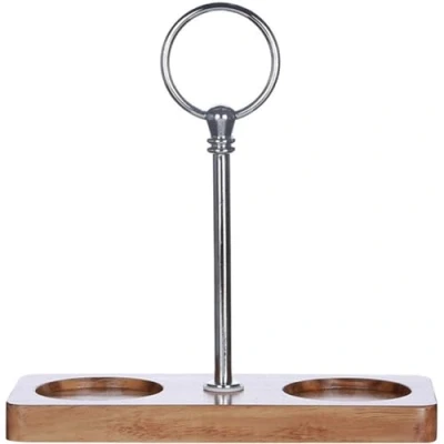 Imagen de Bandeja De Sal Y Pimienta, Base Molinillo Pimienta Madera, Botella Condimento, Soporte para Tarro Manual Eléctrico