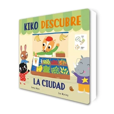 Imagen de Kiko descubre la ciudad (Abre y descubre. Libro de cartón con solapas) (Pequeñas manitas)