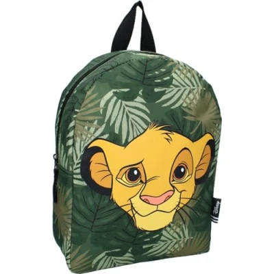 Imagen de Vadobag Mochila Rey León Simba Style Icons de Disney The King para niños Escuela Guardería Color Verde Tamaño 31 x 23 9 cm, multicolor, talla unica