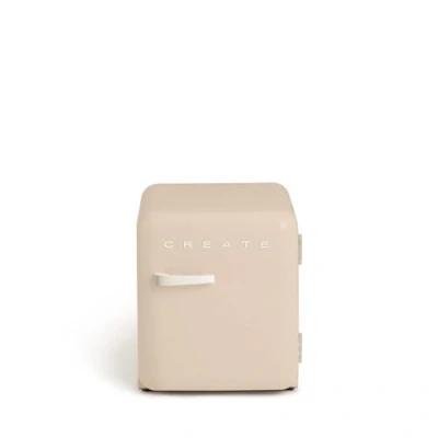 Imagen de CREATE / RETRO FRIDGE 50 OFF WHITE/Frigorífico arena maneta blanco roto 85W, minibar, un estante, diseño retro, cm, dos repisas, capacidad de 48L, bajo consumo, 50x44x49,8 cm