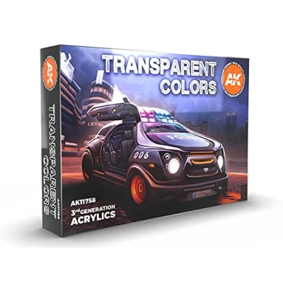 Imagen de AK Acrylics 3Gen AK11758 TRANSPARENT COLOR SET 3G (6x17ml)