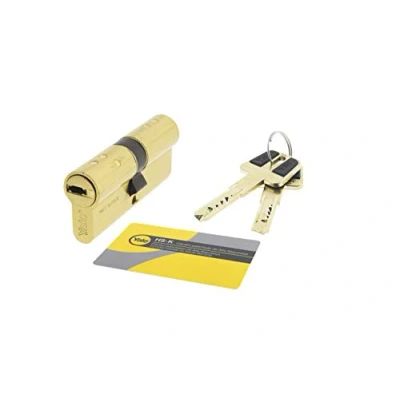 Imagen de Yale, HSK3040LT, Cilindro de Alta Seguridad, 30 x 40 mm, Latonado