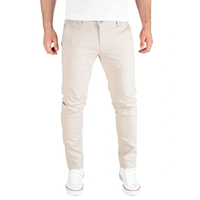 Imagen de PITTMAN Derrick Pantalones Chinos Pantalón Chino Slim Fit para Hombres de Tela Elástica, Beis (Silver Lining 144501), W32/L32