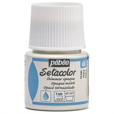 Imagen de Pebeo Setacolor Pintura para Tela (Opaca tornasolada, 45 ml), Color Blanco