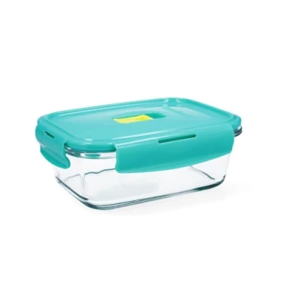 Imagen de Luminarc Pure Box Holy Recipiente Rectangular Hermético Vidrio 16x11x7cm 82cl Bicolor
