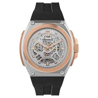 Imagen de Ingersoll 1892 The Motion Reloj automático para Hombre con Esfera Plateada y Correa de plástico PU Negra I11703