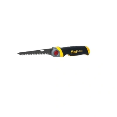 Imagen de STANLEY FATMAX Sierra Plegable para Placa de Yeso, 8 Dientes/pulgada, Diente Triple Bisel, 3 Ángulos Bloqueo, Mango Bimaterial Ergonómico, Longitud 130mm, FMHT0 20559