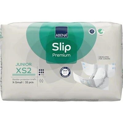 Imagen de Abena Slip Premium pañales ecológicos, protección mejorada contra fugas, pantalones de seguros y cómodos para niños, talla 7/XS2, 40 60 cm, cintura 5 15, 4 x 32 unidades
