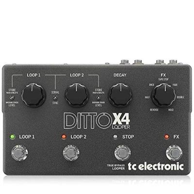 Imagen de TC Electronic DITTO X4 Looper Pedal de guitarra doble pista simple e intuitivo con potentes efectos bucle