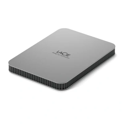 Imagen de LaCie Mobile Drive, 2 TB, HDD portátil externa, Moon Silver, USB C 3.2, para PC y Mac, reciclado después del consumo con Adobe All Apps Plan servicios Rescue (STLR2000400)
