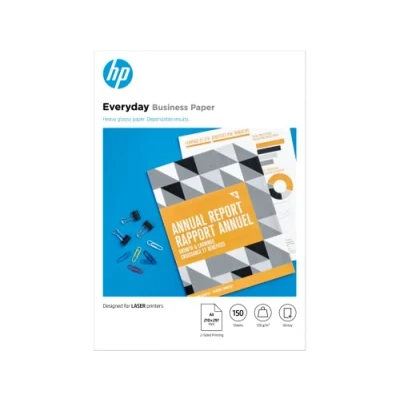 Imagen de HP Everyday Business Photo Paper, 7MV82A, 150 hojas de papel fotográfico brillante avanzado, compatible con impresoras inyección tinta, A4, peso del material impresión 120 g/m²