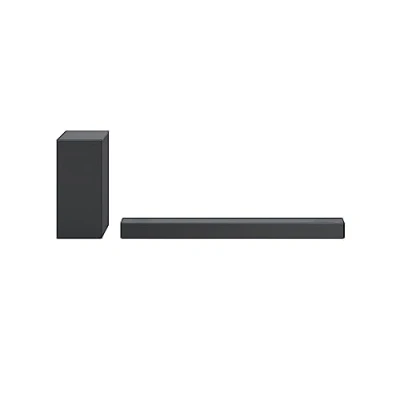 Imagen de LG DS75Q 3.1.2 Barra de Sonido (380 W) con subwoofer inalámbrico y tecnología Meridian (Dolby Atmos, HDMI, Bluetooth), Color Plateado Oscuro