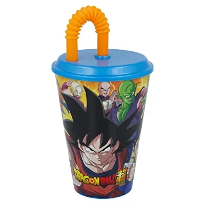 Imagen de Stor Vaso Infantil Reutilizable con Tapa y Pajita de 430 ml Dragon Ball