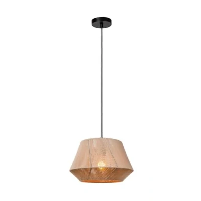 Imagen de Lucide Lámpara colgante Jessica, gris, 1 luz, Ø 30 cm, algodón