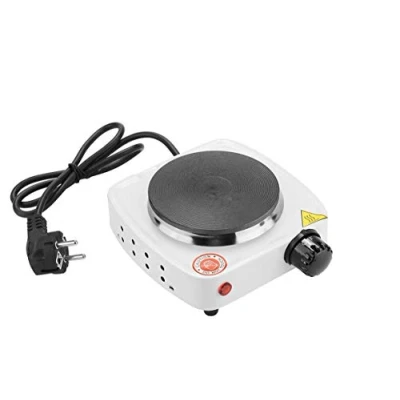 Imagen de LEOFLA Hornillo eléctrico ajustable 500 W de viaje camping placa hierro fundido 108 mm