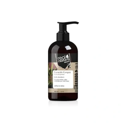 Imagen de Real Natura Crema de Peinar Caracóis Crespos Definición Duradera Hidratación Profunda Sin Sulfatos Protección y Brillo 500 ml