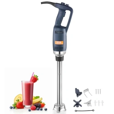 Imagen de VEVOR Batidora de Mano 350 W 508 mm Licuadora Inmersión Comercial Alta Resistencia Velocidad Variable Hoja Acero Inoxidable Portátil Versátil para Sopa Batido Puré Comida Bebés