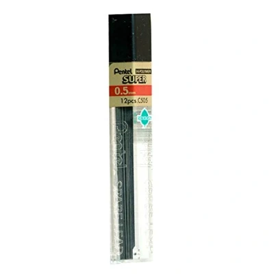 Imagen de Pentel Hi Polymer Super Juego de 12 fundas minas para portaminas (0,5 mm, 4 B, unidades)
