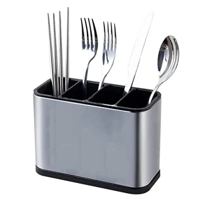 Imagen de QQRR Utensilio De Cocina para Organizar, Utensilios Acero Inoxidable, Organizador Cocina, Porta Utensilios, Cuchara, Tenedor, Cuchillo (Cuadrado)