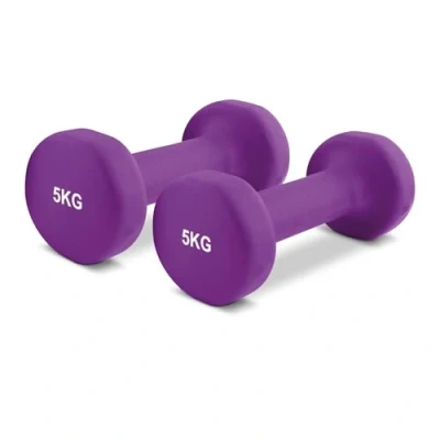 Imagen de Juego de mancuernas neopreno 0,5 5 kg par con póster ejercicios Mancuernas, Pesas