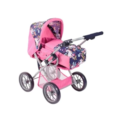 Imagen de Bayer Chic 2000 Cochecito para muñecas Leni, 2 en 1 con Bolsa de Transporte extraíble, Unicornio, Rosa Marino, 560 43