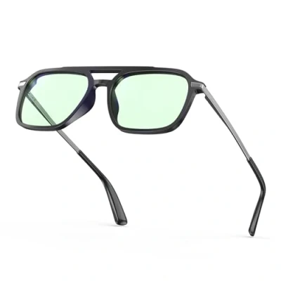 Imagen de Goiteia Gafas de luz azul mujeres y hombres Lentes con tinte verde claro para colores reales Alivio del cansancio visual por el uso computadoras dispositivos digitales